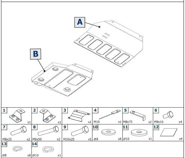 Metal Protection Kit for Mitsubishi ECLIPSE 2WD