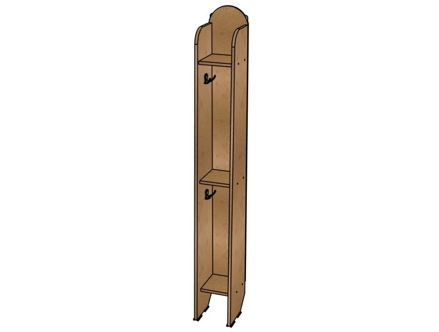 Clothes Rack №2 "Moydodyr", Plywood (Paint), 2 Compartments/ SHD61