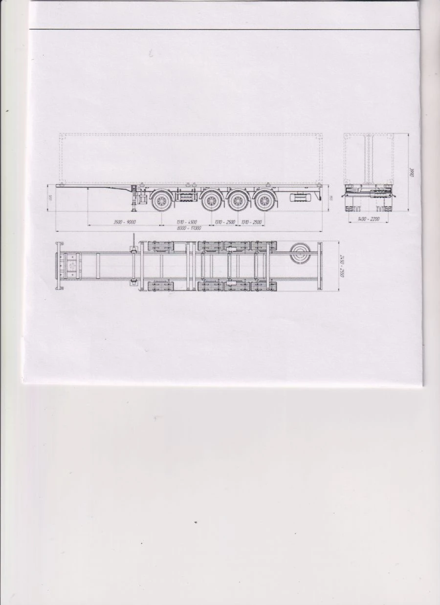 Container Transport Semi-Trailer PC-4, Type PR4, Modification 92296-0000010-01