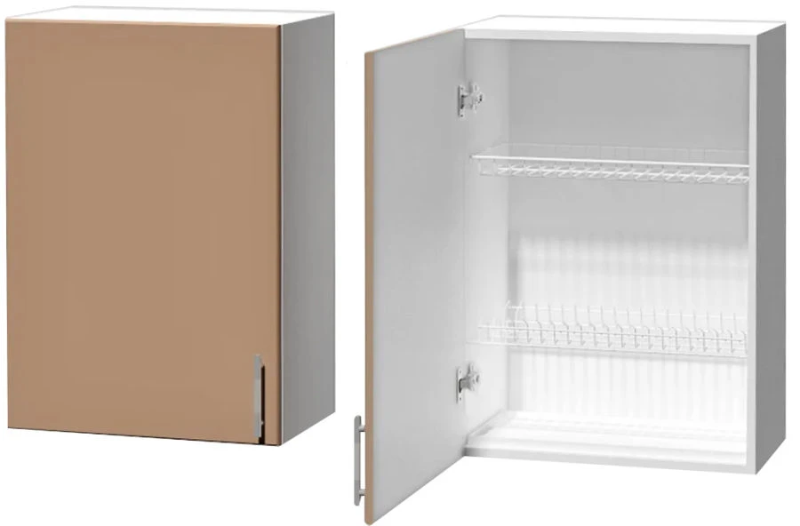 Wall-Mounted Kitchen Dish Dryer Cabinet - 1-Door Model