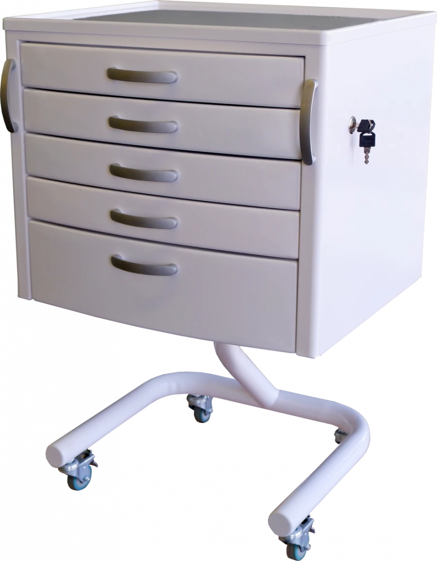 طاولة طبية متحركة CE 103M مع 5 أدراج