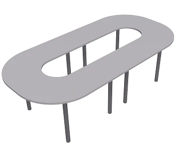 Oval Table on Metal Frame S.T.MK.9