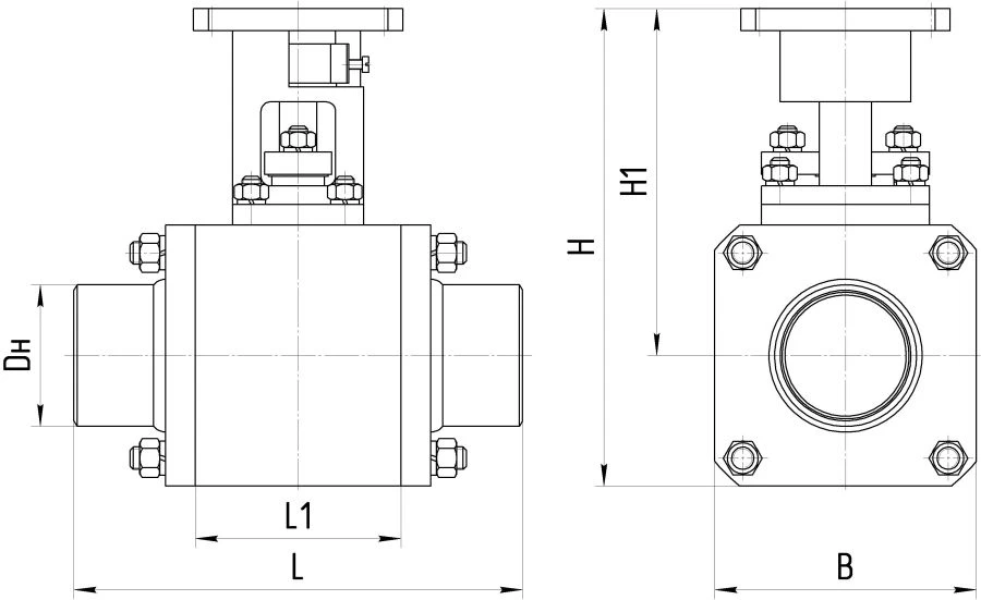 صمام كروي فولاذي ATEK.491284.067 لتطبيقات الأنابيب