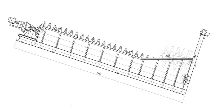 Spiral Classifier for Separating Ore and Granular Materials into Two Sizes 2KSP-15x101