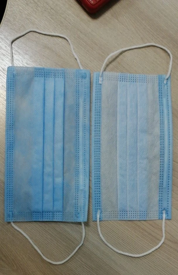 Disposable Non-Sterile Medical Mask 3-Layer Elastic Blue 18x9 cm