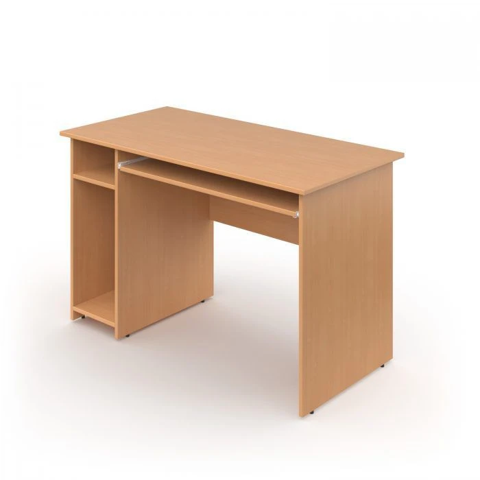 مكتب كمبيوتر مع رف لوحة مفاتيح قابل للسحب