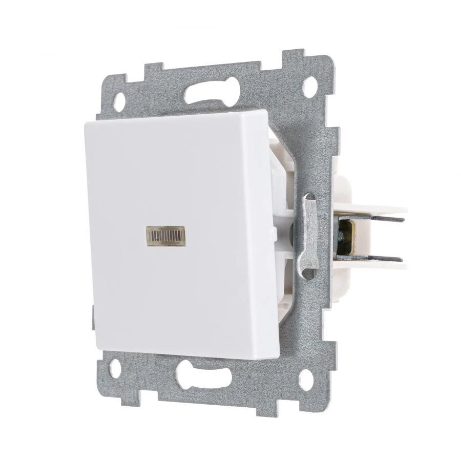 آكسيوم آلية مفتاح أحادي مع ضوء مؤشر C110-448، أبيض