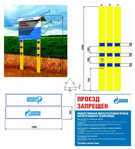 ستاند لتحديد خطوط الأنابيب الرئيسية – نموذج ش.ب.ت.م.1