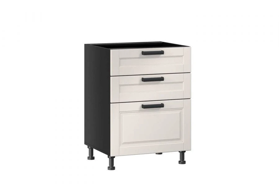 خزانة مطبخ فاخرة نوع 4 LD.270600.000 مع 3 أدراج - أسود