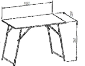 Foldable EcoMet Table with Plywood Top