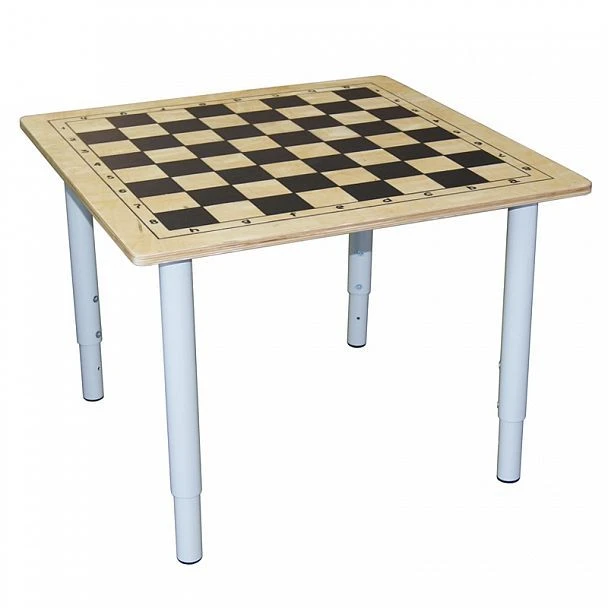 Children's Chess Game Table with Adjustable Metal Legs