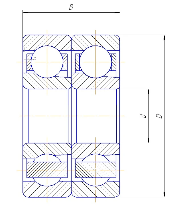 Double Row Radial-Thrust Ball Bearing T-436209K-TU 37.006.107-80