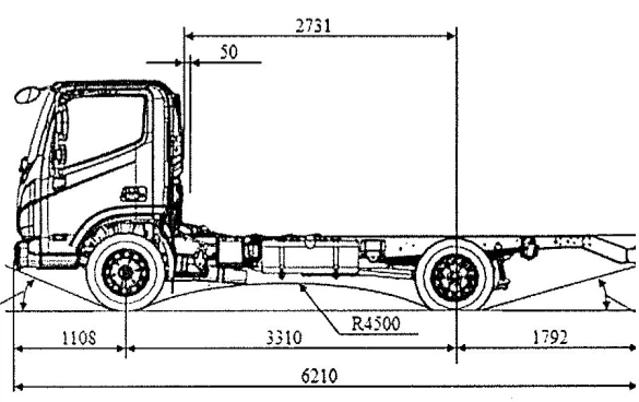 2-Axle Chassis for Trucks, Modification C49RD2, Diesel Engine