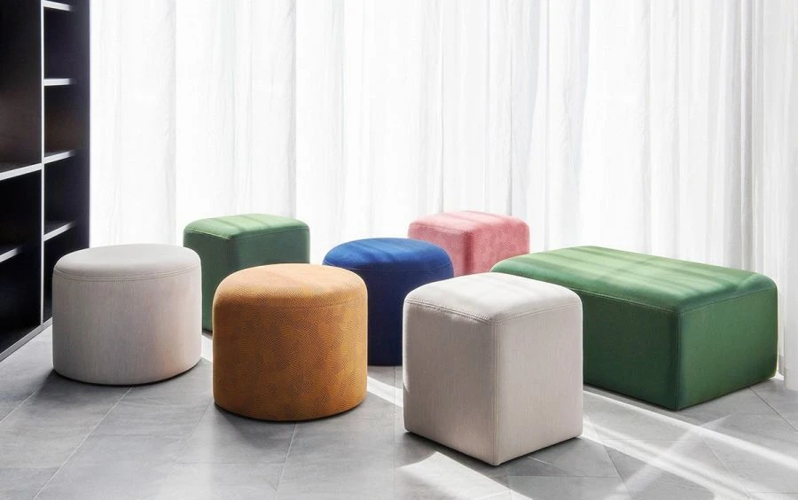 Wooden Frame Office Ottoman by Edelwood