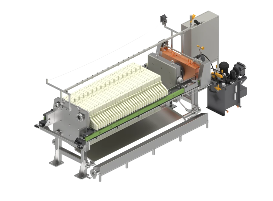 Horizontal Filter Press for Dewatering High-Dispersion Slurries