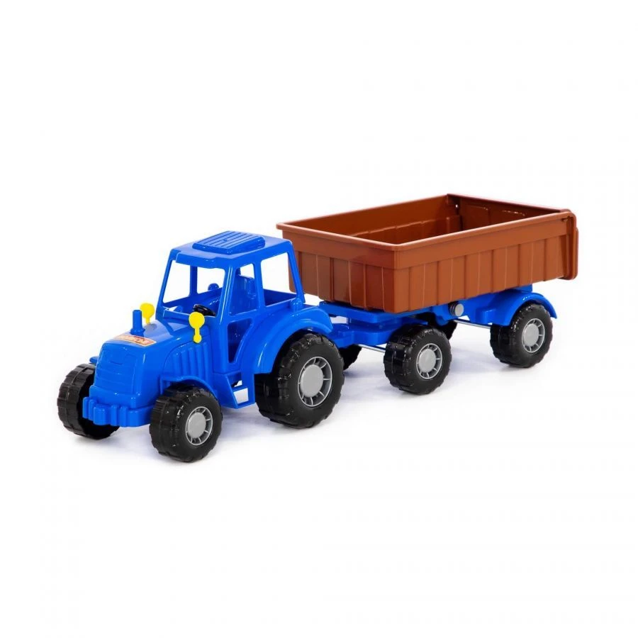 Master" Blue Tractor with Trailer #1 (Mesh), Art. 84774