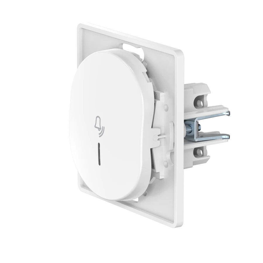 مفتاح زر الضغط المخفي كاديوس ألين إي أو إن مع مؤشر 10 أمبير، 250 فولت، أبيض، موديل E610I.0