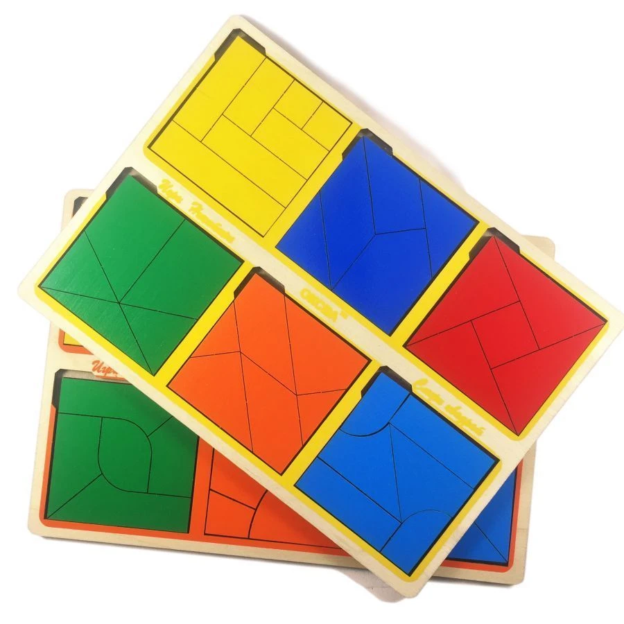 Educational Puzzle Game "Assemble the Square" Level 3 Difficulty (Economy Version)