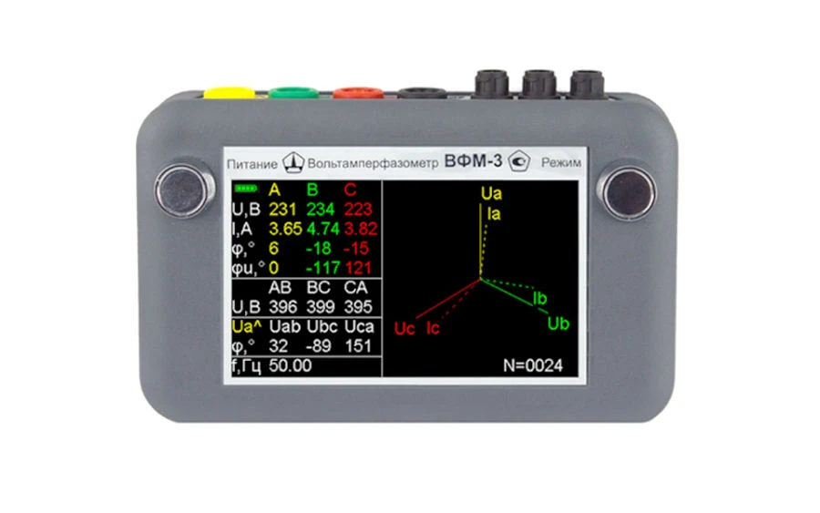 Portable Three-Phase Voltamper Phase Meter VFM-3