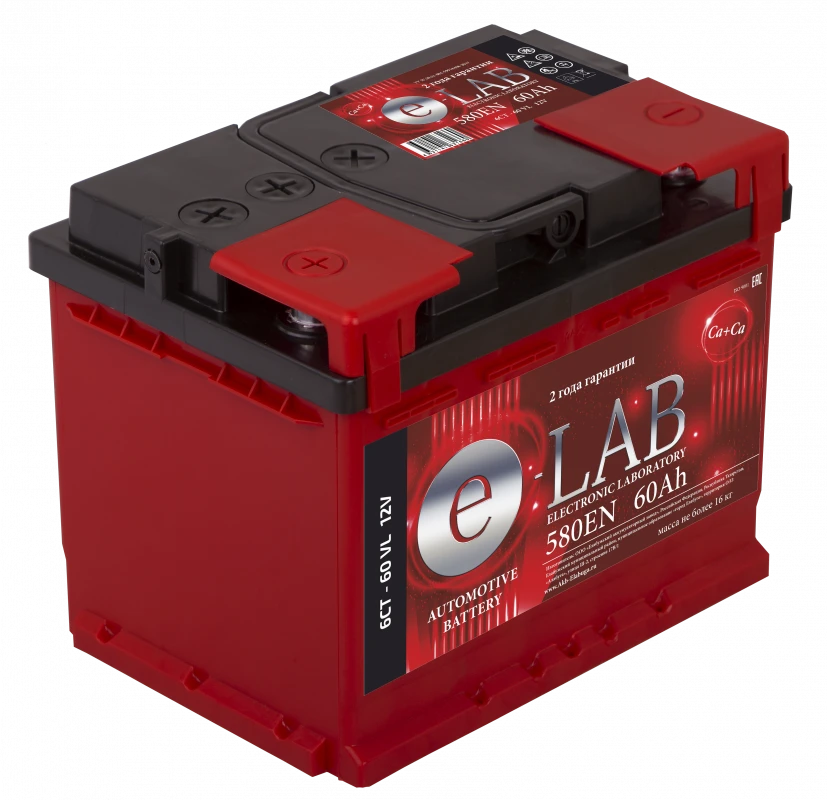 Lead Acid Battery for Starting Piston Engines 6ST-60 "ELAB