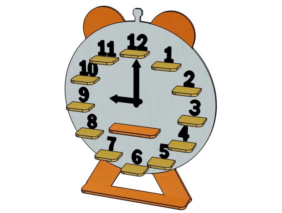 Craft Display Stand "Clock" for Preschool - Model SJ11