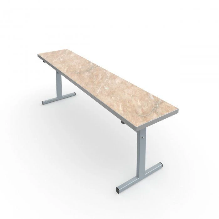 Durable Wooden Bench with Metal Frame