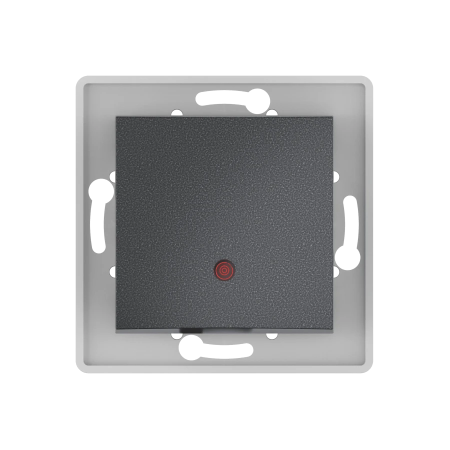 CADUCEUS ALING PRESTIGE Single-Pole Switch with Indicator 10A 250V, Graphite, Model 6027.2