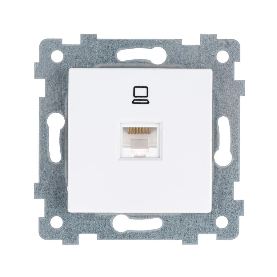 Low Voltage Socket Mechanism for Concealed Installation "AXIOMA" RK1-458, White