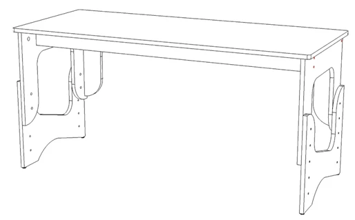 Children's Computer Desk with Adjustable Height