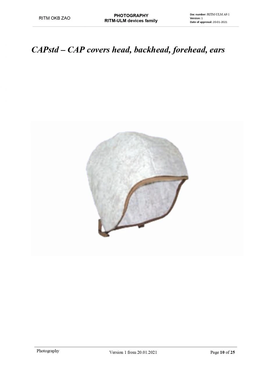 Multi-layer Therapeutic Device with Metallized Film "RITM-ULM" / Standard Cap