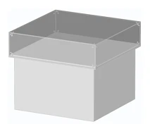 Horizontal Showcase 1200 x 1200 x 1000 mm