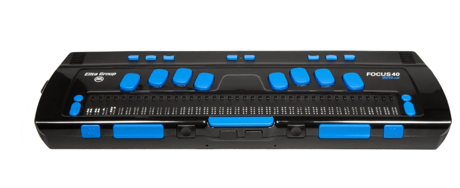 Portable Computer with Braille Input/Output and Speech Synthesizer ElBraille-W40JG1