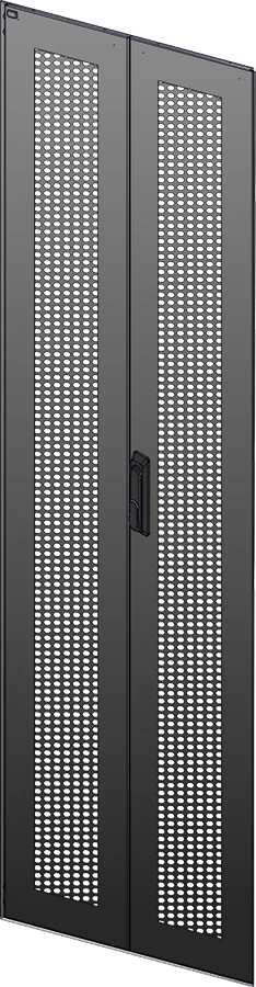 LN05-24U6X-D2P ITK Double leaf perforated front door for LINEA N 24U cabinet 600mm black