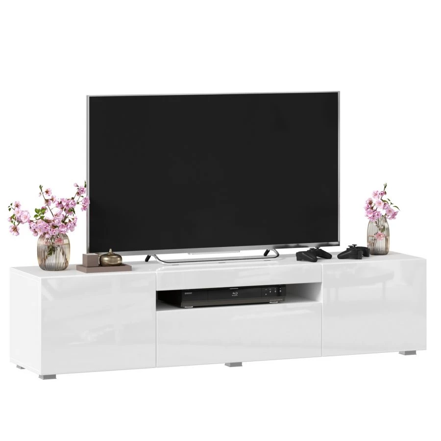 Brooklyn TV Stand 1600 (White Gloss, Version 1)