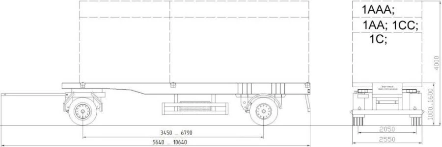 2-Axle Container Trailer BZAP 94562L
