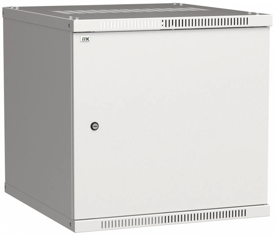 LINEA WE 9U Wall-Mounted Cabinet 600x650mm with Metal Door, Gray