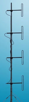 هوائي D4 VHF ثنائي القطب مع 4 مهتزازات حلزونية ومجمع TK-54V