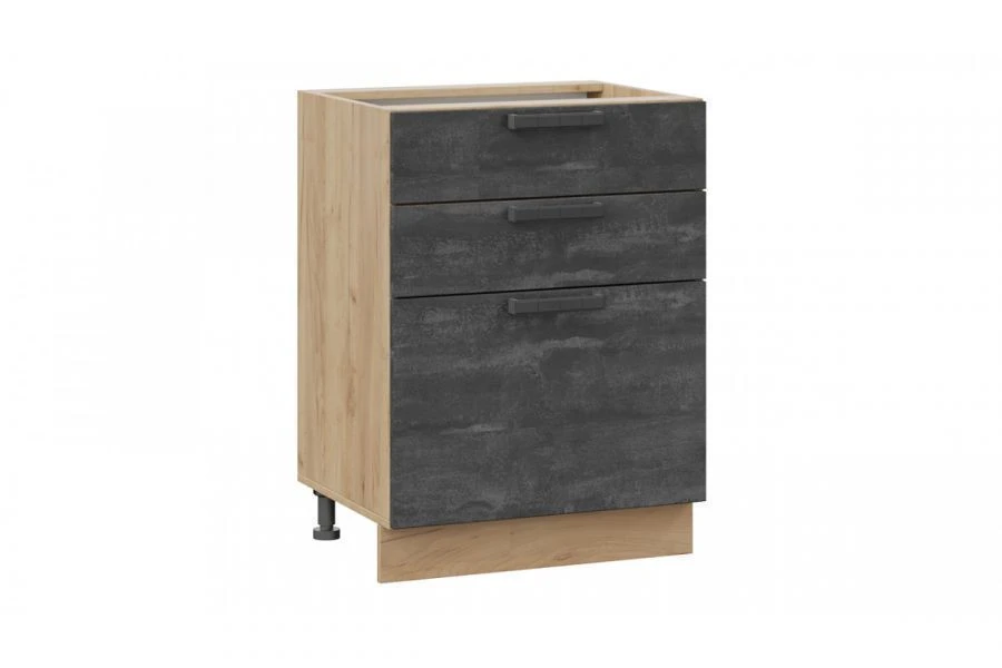 Floor Table with 3 Drawers, Model STY-3 by Edelwood