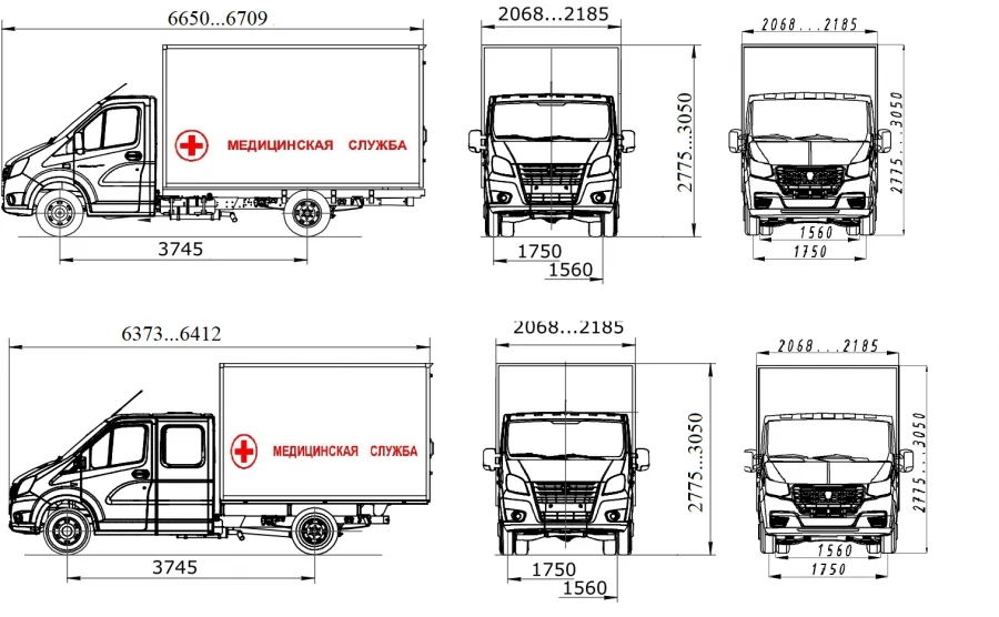 Medical Complex 2250JJ based on GAZelle NEXT chassis
