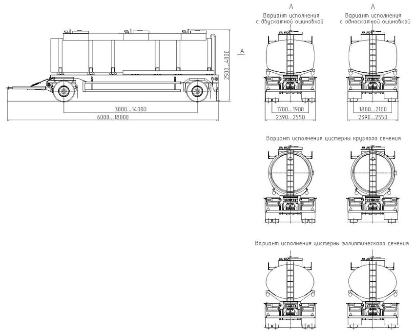 Tank Trailer for Technical Water Transport - SAV 83432RX Series