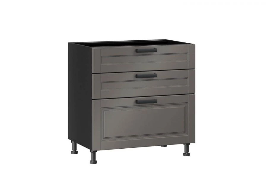 Kitchen Cabinet Type 4 LD.270160.000 with 3 Drawers (Black)