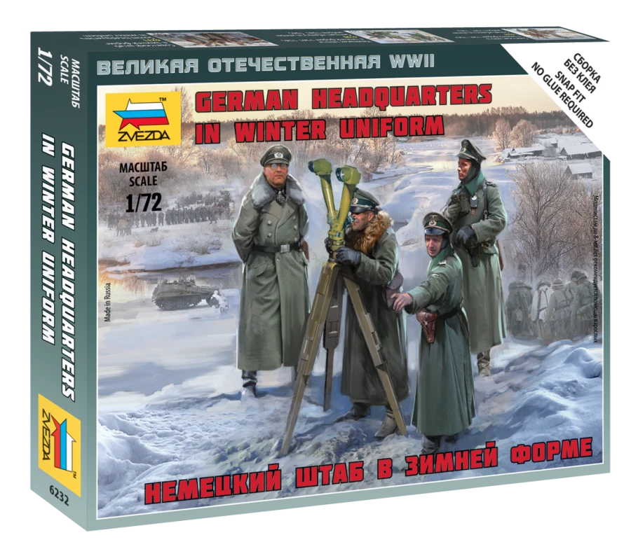 German Staff in Winter Uniform Model Kit
