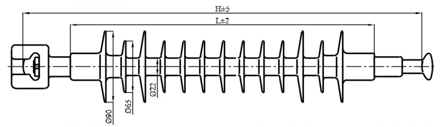 Silicon Composite Protective Coated Line Insulator LK 120/35-I-3 GP