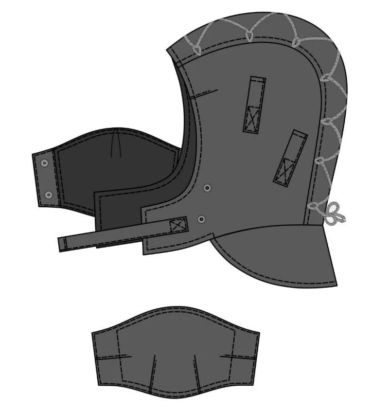 غطاء رأس مقاوم للنيران لحماية من وميض القوس، النموذج: 12345