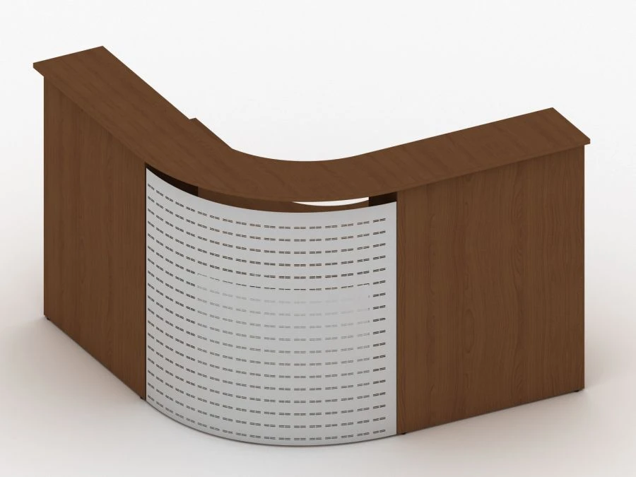 Reception Desk Module with Worktop and Side Supports