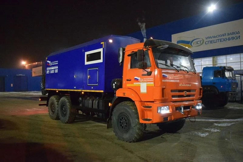 Mobile Steam Generation Unit (PPU) UZST Type UZST03, Model 6890-21 on KAMAZ 43118-50 Chassis