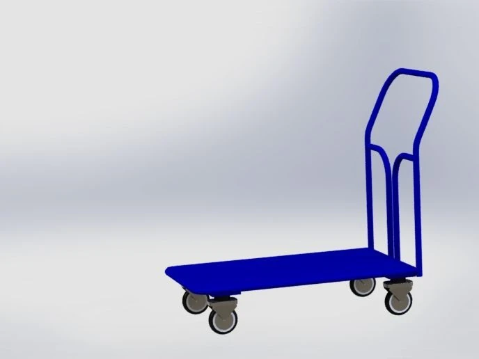 Customizable Metal Warehouse Trolley for Heavy Loads