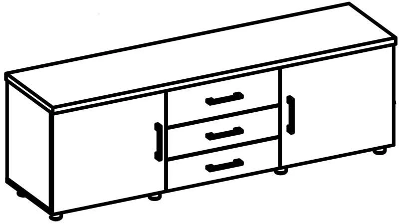 طاولة أدوات المكتب 9618 سلسلة "بروكلين