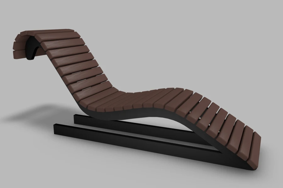 Stylish Lounge Chair with Metal Frame