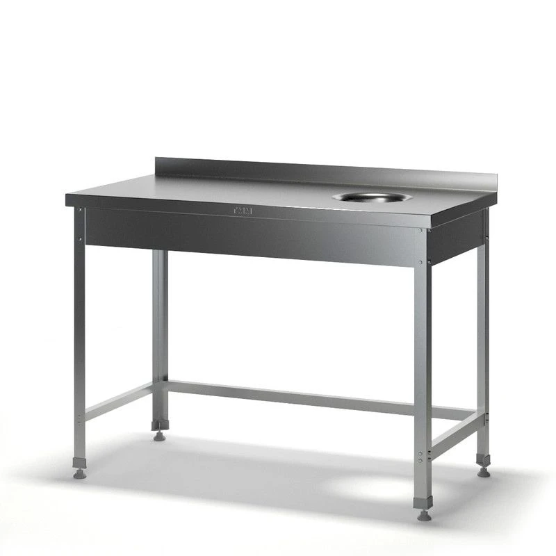 Waste Collection Table with Stainless Steel Edge - CCN-2